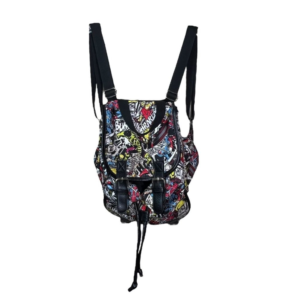 Marvel Flap Over Comic Slouch Backpack Loungefly Avengers Wolverine Thor - Picture 7 of 11